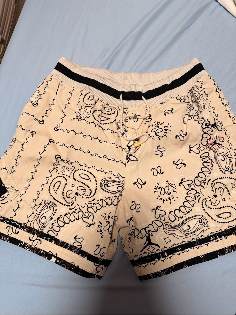 travis Scott and Jordan colla bandana Print shorts